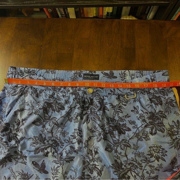 Peter Millar Collection Men's Blue Drawstring Blue Floral Swim Shorts Size L - Picture 7 of 12